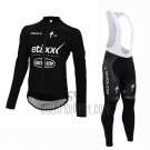 Etixx Quick Step Cycling Jersey Bib Tight 2015 Long Sleeve Ettix Quick Step Black and White