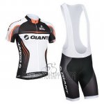 Giant Cycling Jersey Bib Short 2014 Men Short Sleeve White and Black