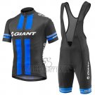 Giant Cycling Jersey Bib Short 2016 Men Short Sleeve Black and Blue