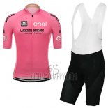 Giro D'italy Cycling Jersey Bib Short 2017 Men Short Sleeve Pink