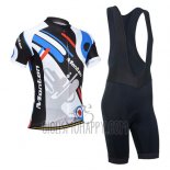 Monton Cycling Jersey Bib Short 2014 Men Short Sleeve Blue and Gray