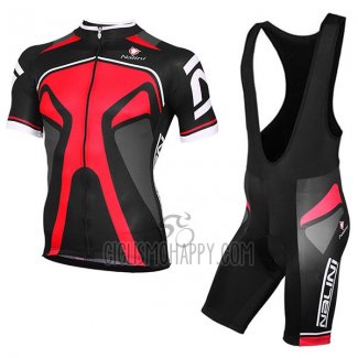 Nalini Salorno Cycling Jersey Bib Short 2017 Men Short Sleeve Black and Red