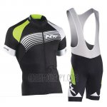 Northwave Cycling Jersey Bib Short 2019 Men Short Sleeve Black Green Silver