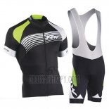 Northwave Cycling Jersey Bib Short 2019 Men Short Sleeve Black Green Silver