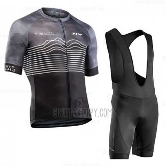 Northwave Cycling Jersey Bib Short 2020 Men Short Sleeve Gray Black