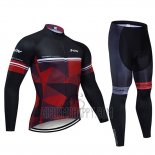 Northwave Cycling Jersey Bib Tight 2019 Men Long Sleeve Black Red White