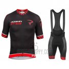 Pinarello Cycling Jersey Bib Short 2016 Men Short Sleeve Black and Red