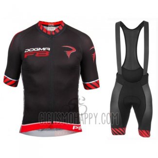 Pinarello Cycling Jersey Bib Short 2016 Men Short Sleeve Black and Red