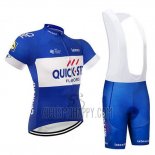 Quick Step Floor Cycling Jersey Bib Short 2018 Short Sleeve Quick Step Floors Blue and White