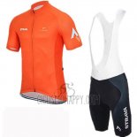 Rally Cycling Jersey Bib Short 2019 Men Short Sleeve Orange