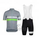 Rapha Cycling Jersey Bib Short 2015 Men Short Sleeve Gray and Green