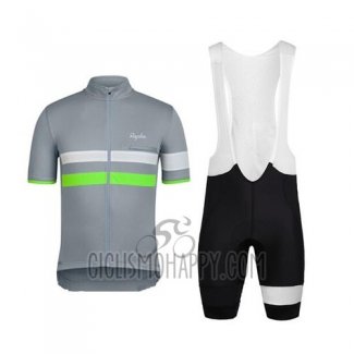 Rapha Cycling Jersey Bib Short 2015 Men Short Sleeve Gray and Green