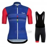 Rapha Cycling Jersey Bib Short 2020 Men Short Sleeve Red Blue