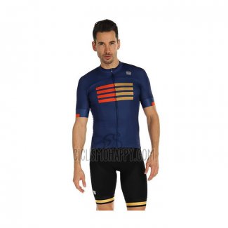 Sportful Cycling Jersey Bib Short 2021 Men Short Sleeve Blue
