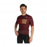 Sportful Cycling Jersey Bib Short 2021 Men Short Sleeve Dark Red
