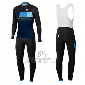 Sportful Cycling Jersey Bib Tight 2017 Men Long Sleeve Black