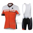 Sportful Sc Cycling Jersey Bib Short 2017 Men Short Sleeve White and Orange