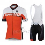 Sportful Sc Cycling Jersey Bib Short 2017 Men Short Sleeve White and Orange