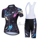 Steep Cycling Jersey Bib Short 2023 Women Short Sleeve Black White