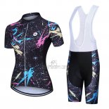 Steep Cycling Jersey Bib Short 2023 Women Short Sleeve Black White
