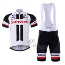 Sunweb Cycling Jersey Bib Short 2017 Short Sleeve White