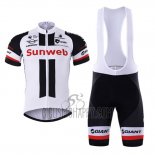 Sunweb Cycling Jersey Bib Short 2017 Short Sleeve White