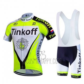 Tinkoff Cycling Jersey Bib Short 2017 Short Sleeve Bright Green
