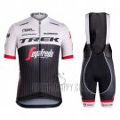 Trek Segafredo Cycling Jersey Bib Short 2016 Short Sleeve Black and White