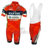 Vini Fantini Cycling Jersey Bib Short 2017 Men Short Sleeve Orange