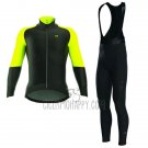 ALE Camo Cycling Jersey Bib Tight 2017 Men Long Sleeve ALE Capo Nord Black and Yellow