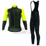 ALE Camo Cycling Jersey Bib Tight 2017 Men Long Sleeve ALE Capo Nord Black and Yellow