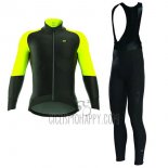 ALE Camo Cycling Jersey Bib Tight 2017 Men Long Sleeve ALE Capo Nord Black and Yellow