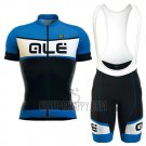 ALE Cycling Jersey Bib Short 2016 Men Short Sleeve Black and Blue