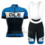 ALE Cycling Jersey Bib Short 2016 Men Short Sleeve Black and Blue