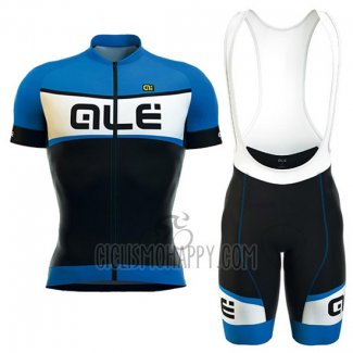 ALE Cycling Jersey Bib Short 2016 Men Short Sleeve Black and Blue