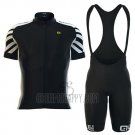 ALE Cycling Jersey Bib Short 2016 Men Short Sleeve Black and White