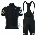 ALE Cycling Jersey Bib Short 2016 Men Short Sleeve Black and White