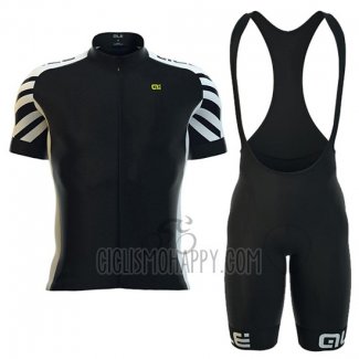 ALE Cycling Jersey Bib Short 2016 Men Short Sleeve Black and White