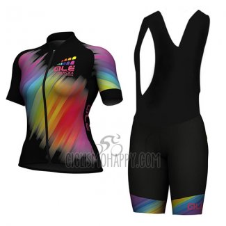 ALE Cycling Jersey Bib Short 2017 Women Short Sleeve Black