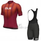 ALE Cycling Jersey Bib Short 2022 Men Short Sleeve Red