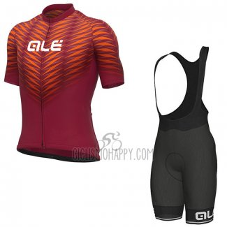 ALE Cycling Jersey Bib Short 2022 Men Short Sleeve Red
