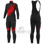 ALE Cycling Jersey Bib Tight 2019 Men Long Sleeve Pulse Red Black