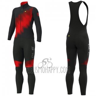 ALE Cycling Jersey Bib Tight 2019 Men Long Sleeve Pulse Red Black