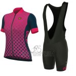 ALE Excel Bolas Cycling Jersey Bib Short 2017 Women Short Sleeve Black and Pink