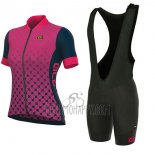 ALE Excel Bolas Cycling Jersey Bib Short 2017 Women Short Sleeve Black and Pink