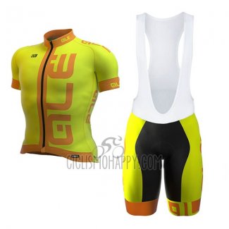 ALE Graphics Prr Arcobaleno Cycling Jersey Bib Short 2017 Men Short Sleeve Yellow
