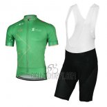 Abu Dhabi Tour Cycling Jersey Bib Short 2017 Men Short Sleeve Green