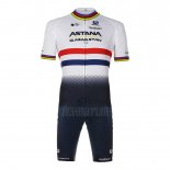 Astana Qazaqstan Team Cycling Jersey Bib Short 2023 Short Sleeve White