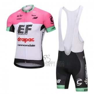 Cannondale Drapac Cycling Jersey Bib Short 2018 Short Sleeve White and Pink