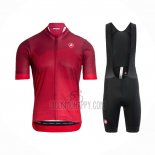 Castelli Cycling Jersey Bib Short 2021 Men Short Sleeve Deep Red